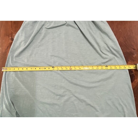 Pact Maxi Dress Womens S Slub Knit Organic Sage Green Henley Tank Dress Comfy - Picture 9 of 13